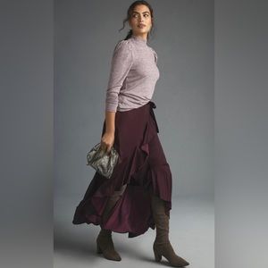 NWT Anthropologie Dolan Puff-Sleeve Mock Neck Top